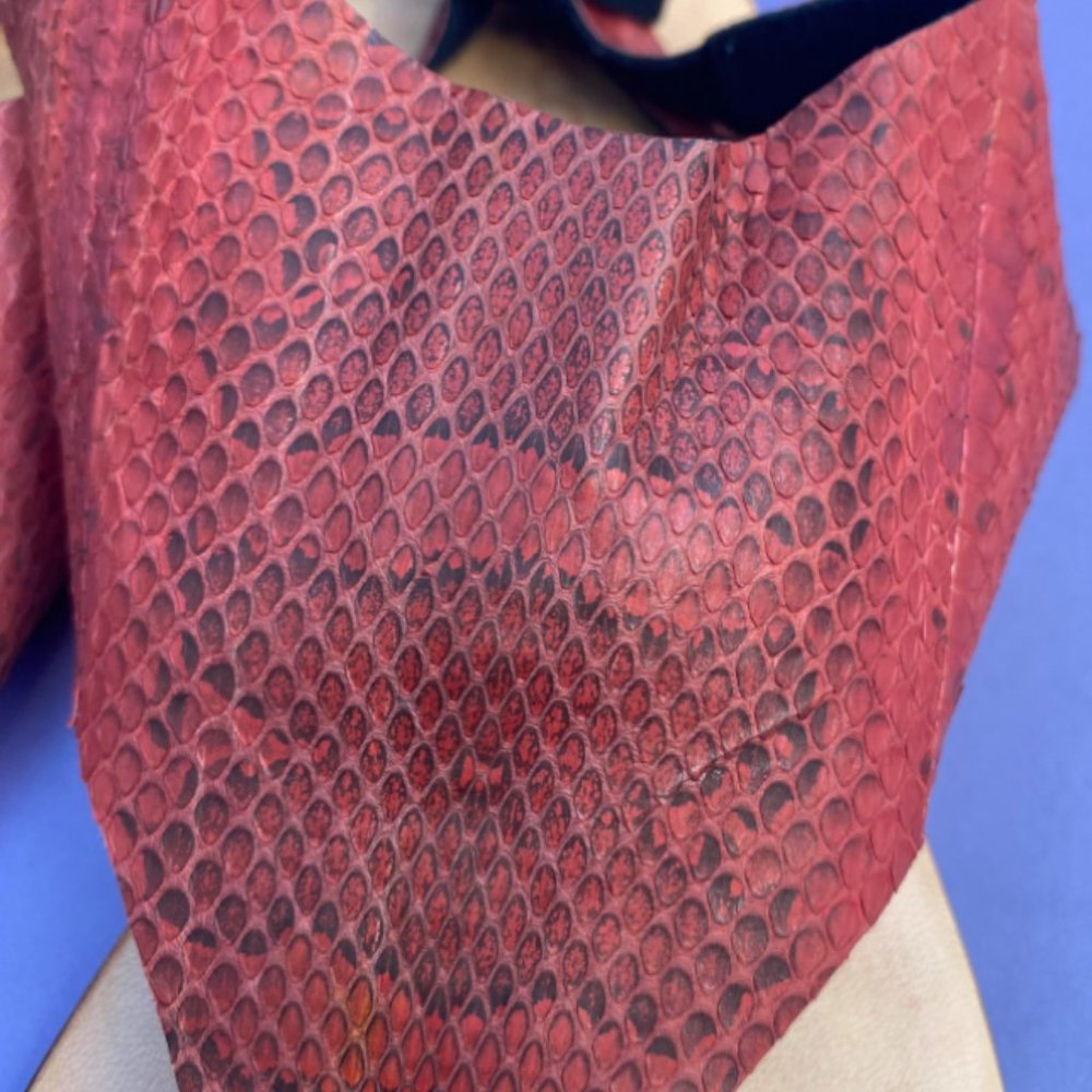 Red Snack Skin Sandal